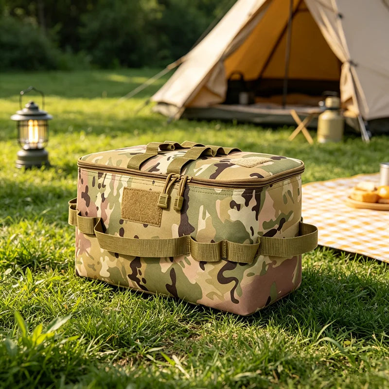 Outdoor Tactical Camping Picnic Foldable Portable Tool Storage Bag Camping Fishing Gear Organizer Bag