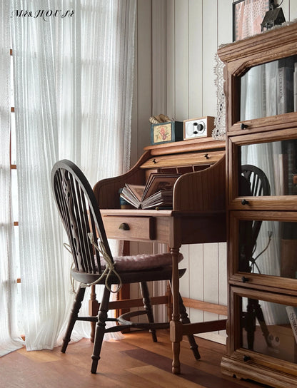 1/6  Dollhouse study Room Accessories  Mini Furniture Retro shutter desk
