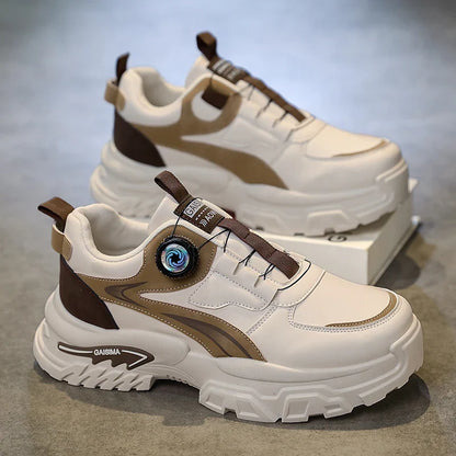 2025 Autumn New Men's Versatile High-Top Trendy Thick-Soled Running Shoes Breathable Casual Trendy Shoes