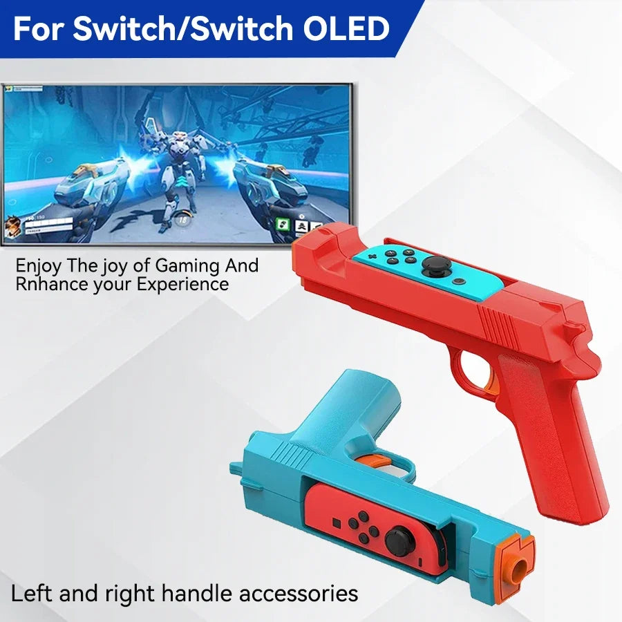 For NS Switch/Switch OLED Shooter Hunting Games Gun Controller Compatible For Switch/Switch OLED Left right Handle Accessories