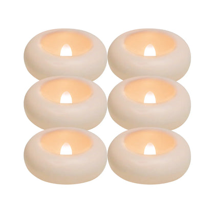 12/24 Pack Waterproof Flameless Floating Tealights Candle Electric Flickering LED Candles For Wedding Party Pool&SPA Home Decor