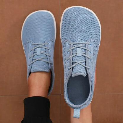 2025 Summer Men's Running Shoes Barefoot Fitness Mesh Sports Shoes Women Flat Bottom Wide Foot Shoes Slow Running Brand Sneakers