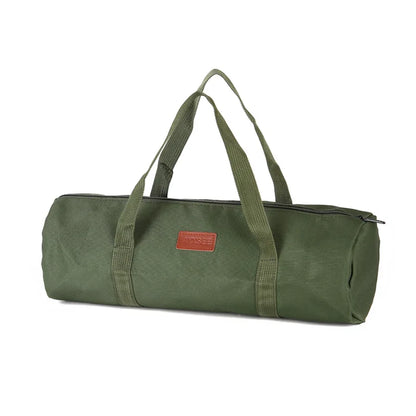 Outdoor Cylindrical Camping Storage Bag Portable Handbag for Tent Stakes Wind Ropes Durable Cylinder Pouch for Camping Accessori