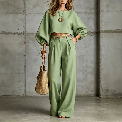 Summer and Autumn New Casual Women's Wear in Europe, America, and Europe Large Loose Cotton Hemp Casual Pants