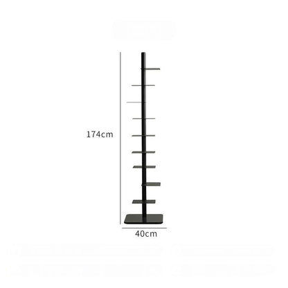 Living Plus Iron Living Room Shelf Simple Storage Floor Ins Creative Multi-layer Rotating Invisible Display Shelf Bookshelf