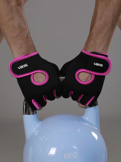 VBOSi Breathable Half Finger Gloves for Gym Exercise Cycling with Anti-slip Dots