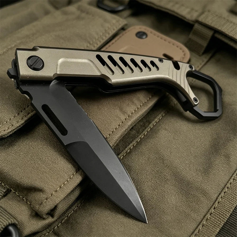 Folding Pocket Knife with Premium N690 Blade T6 Aluminum Handle Multi-Purpose Portable Utility Tool for Camping & Daily Carry