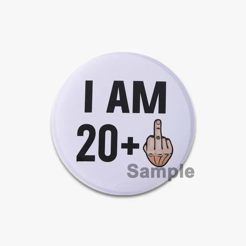 32/44/58mm Creative Round Animal Letter  Pins Cartoon Character Funny Quotes Brooch Badge Punk Jewelry Gift For kids or Firends