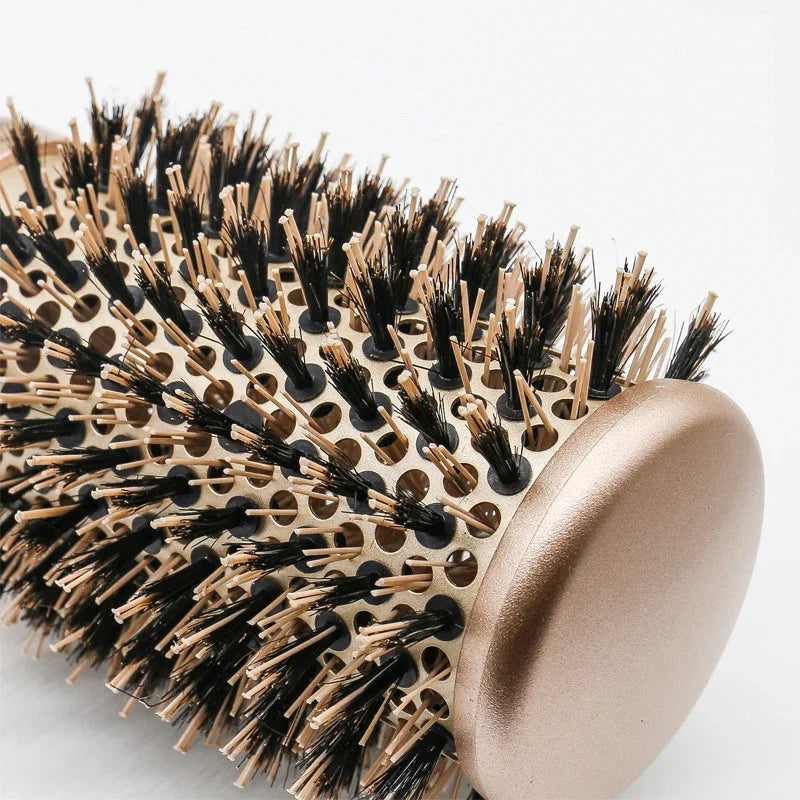 Round Ionic Hair Brush for Blow Dry Women Boar Bristles Hair Comb Ceramic Hairbrush Styling Tools For Drying Curly Hair Straight