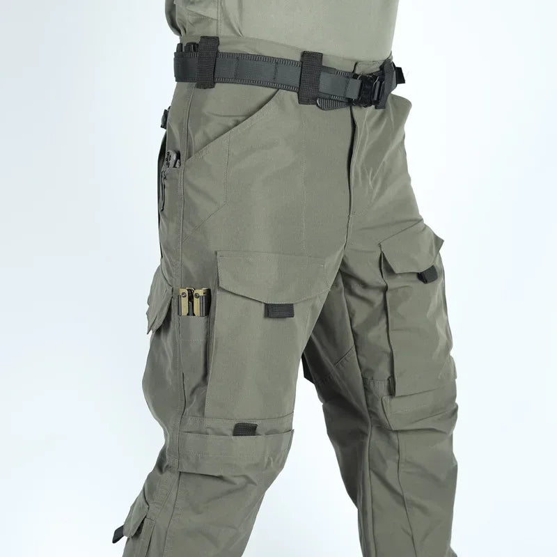 Tactical Cargo Pants for Men Multi Pocket Wear Resistant Outdoor Hiking Training Military Loose Fit Casual