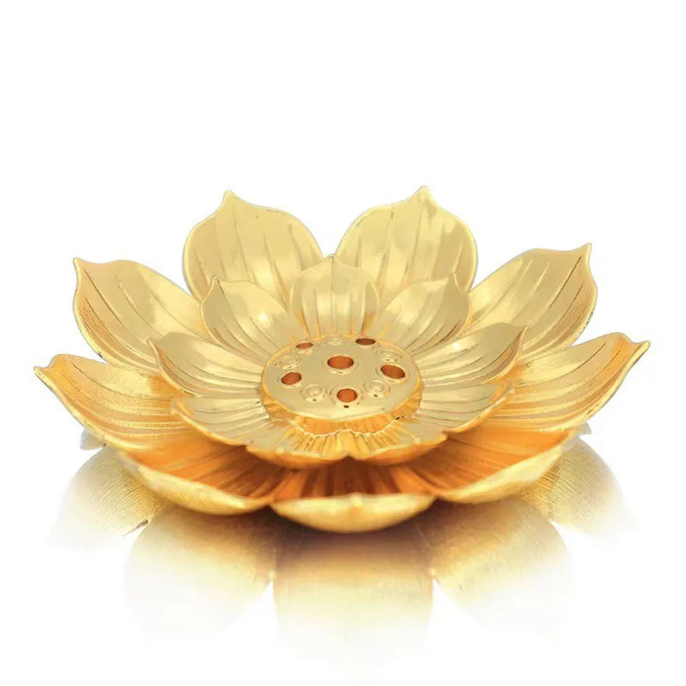 Incense Holder for Sticks,Incense Burner, Lotus Detachable Ash Catcher for Home Decor,Yoga SPA Fragrance Accessories