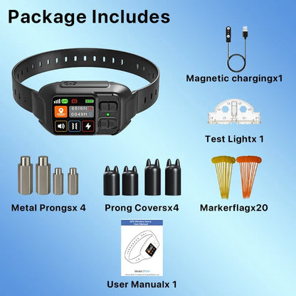 GPS Wireless Dog Fencing System - Electric dog fencing with GPS Electric Satellite Technology,Customizable regions,15-2000m