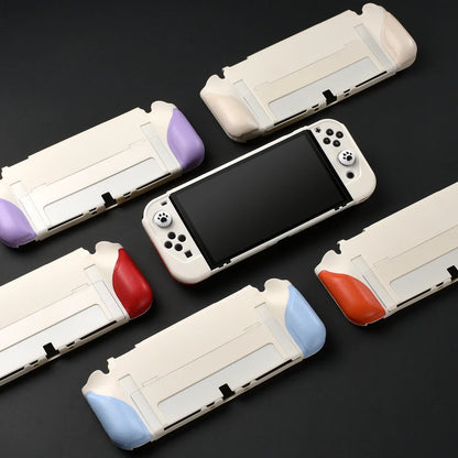 2023 New Switch OLED Case Game Console All-in-One Case Surface Silicone Oily Grip Color Clash