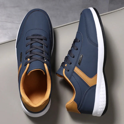 Men's Running Shoes 2025 Autumn Shock-absorbing Sports Shoes Plus Size Yellow Flat Bottomed Lightweight Casual Walking Shoes