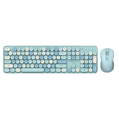 Wireless Keyboard Mouse Set High-Looking Girl Silent Office retro Cute Pink