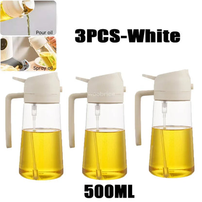 2in1 Kitchen Spray Oil Dispenser Oil Sprayer Polisher Or Only Brush Spray for Air Fryer Salad Grilling Roasting Cooking Kitchen