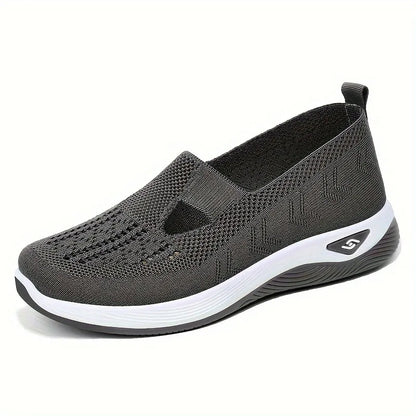2025 Spring Women's Sports Shoes Mesh Fashionable Breathable Lightweight Non-slip Wear-resistant Casual Sports Shoes Flat Shoes