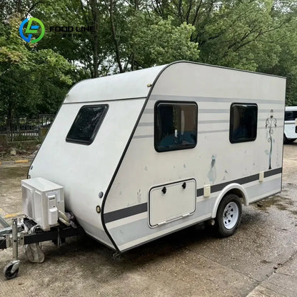 Customized Travel Camper Caravan Dual Axle Trailer Equipped with Full Kitchen & Bathroom for Long-Term Wilderness Camping Stays