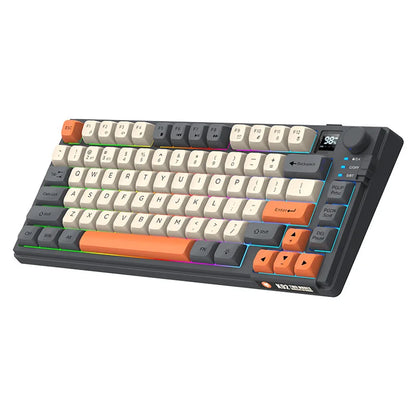 Wireless Keyboard 80 Key 80% Layout Spanish Russian Arabic Korean Keyboard Mouse Set Bluetooth 2.4G 2000mAh Type C K92 Backlight