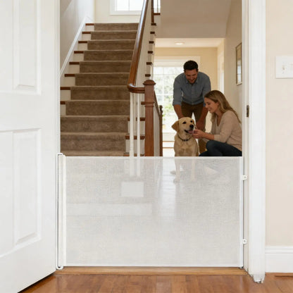 Dog Gate No Drilling Retractable Small Fence Dog Stairway Safety Barrier Enclosure for Outdoor Indoor Hallway Staircase Porch