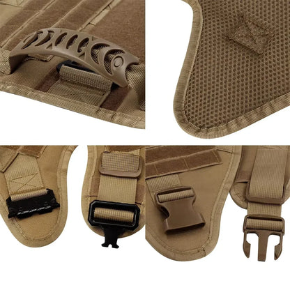 CANBOUN Tactical Military Vest Pet German Shepherd Golden Retriever Tactical Training Dog Harness And Leash Set For All Breeds D