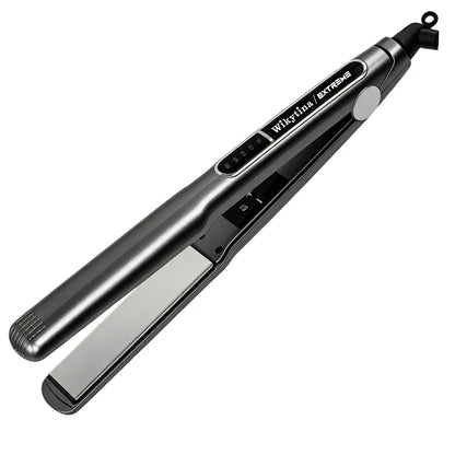 Professional Titanium 2-in-1 Hair Straightener Curler with 5 Heat Settings Fast Heating Negative Ion Salon Flat Iron