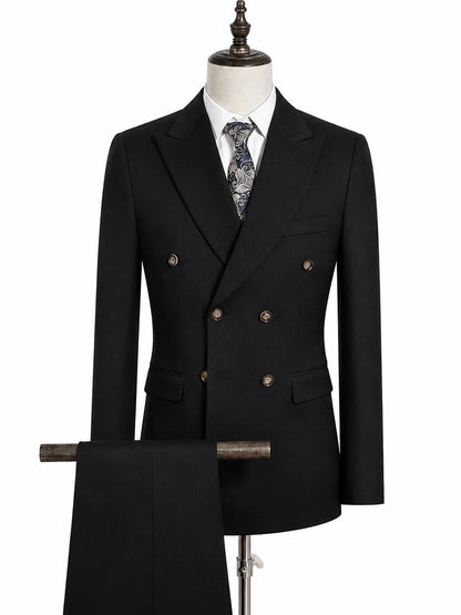 ST Cassy Elegant Man Suit 2 Piece Set Modern Wedding Party Outfit Suits for Men Stylish Business Office Suit Banquet Attire