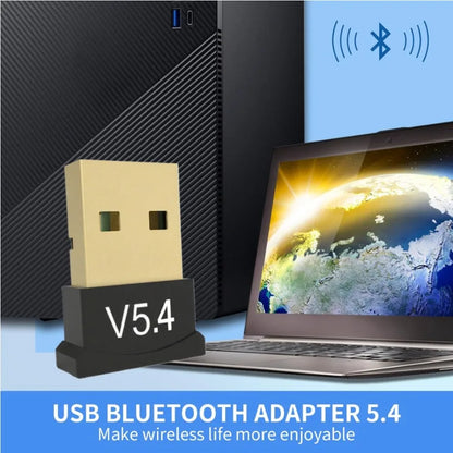 USB Bluetooth Adapter 5.4/5.3/5.0 Wireless USB Bluetooth Audio Receiver for PC Desktop Laptop Mouse Keyboard Headsets Speakers