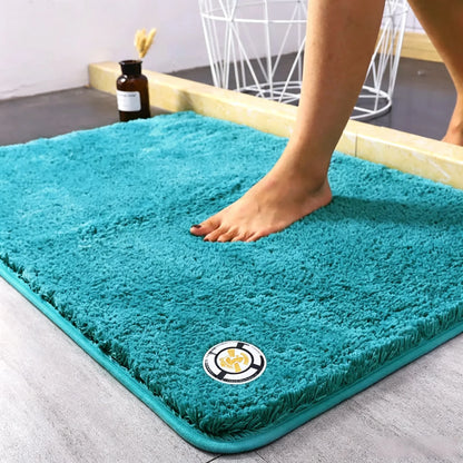 Super Absorbent Non-slip Bathroom Mat Plush Microfiber Quick Dry Washable Soft Bath Rug for Tub Balcony