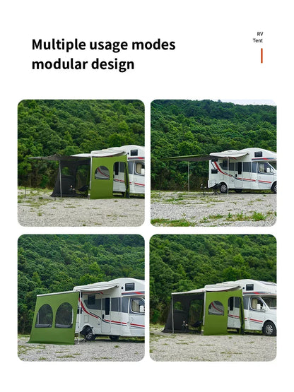 Caravan Awning Tent RV Screen Room Family Room Camper Privacy Room Sunshade Campervan Tent Outdoor Camping Shelter
