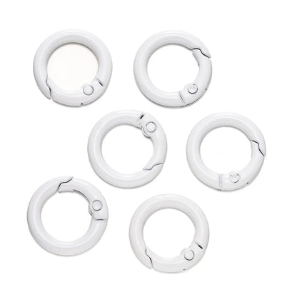 5Pcs Colorful  O Ring Spring Clasp Openable Round Carabiner Keychain Clips Hook Dog Chain DIY Jewelry Buckle Connector