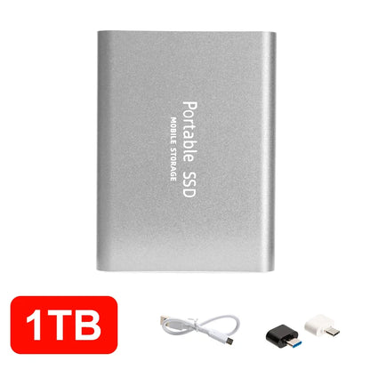 4TB Mini External Solid State Drive Portable SSD 8TB Hard Drive Small Size Quick Read Write Travel Backup Storage