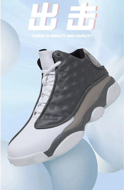 Outdoor Court Basketball Shoes Non Slip Rubber Sole Wear Resistant High Top Design Breathable Comfort Daily Training Athletic