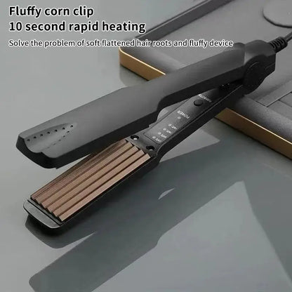 Hair Styler Electric Corrugation Wave Styling Professional Hair Straightener Curler Crimper Ceramic Corrugated Curling Iron