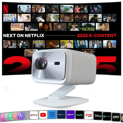 Original Lenovo Xiaoxin 100P Projector 1140 ANSI Auto Focus Wifi6 Smart Home Theater 360 PTZ Support 4K HD Portable Projector
