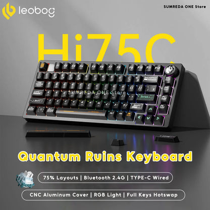 Leobog Hi75C Hi75 Hi75C Pro Aluminum Wireless Custom Mechanical Keyboard Kit Gaming Bluetooth 2.4G Wired Hotswap Gamer Keyboard