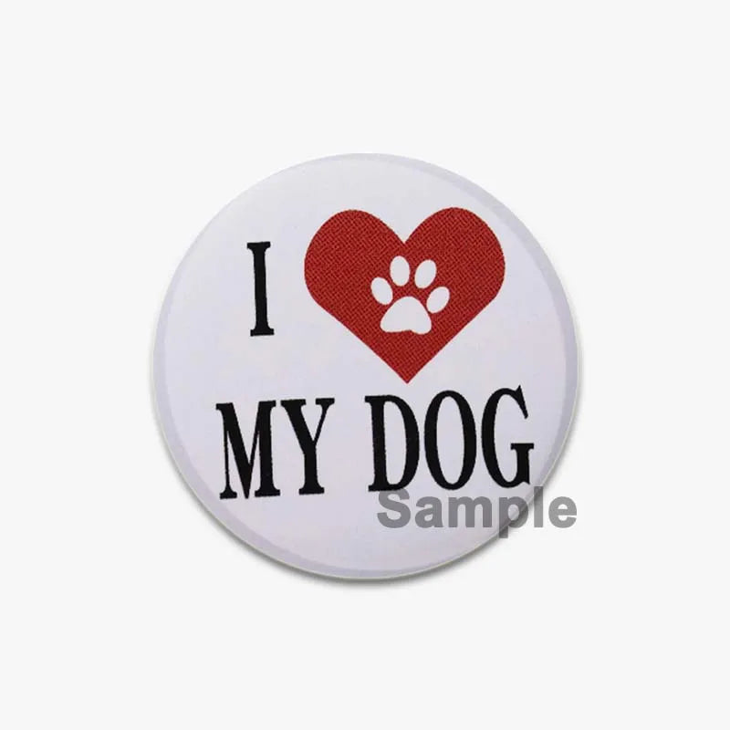 32/44/58mm Creative Round Animal Letter  Pins Cartoon Character Funny Quotes Brooch Badge Punk Jewelry Gift For kids or Firends