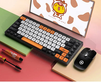 KM02 Wireless Keyboard And Mouse Set Rechargeable Type-c Computer Accessories External Keyboard And Mouse Stable Network Transmi