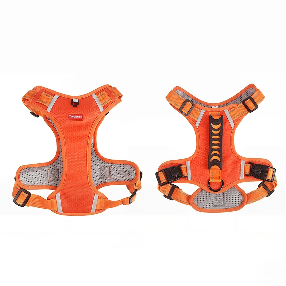 Tactical Dog Harness No Pull Reflective Pet Vest Adjustable Breathable Mesh Dog Chest Strap with Handle for Small Large Dogs Cat