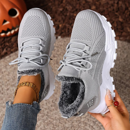 Women's Winter Warm Sports Shoes Non Slip Soles Suitable for Cold Weather Outdoor Walking Sports Shoes Ladies Sneakers