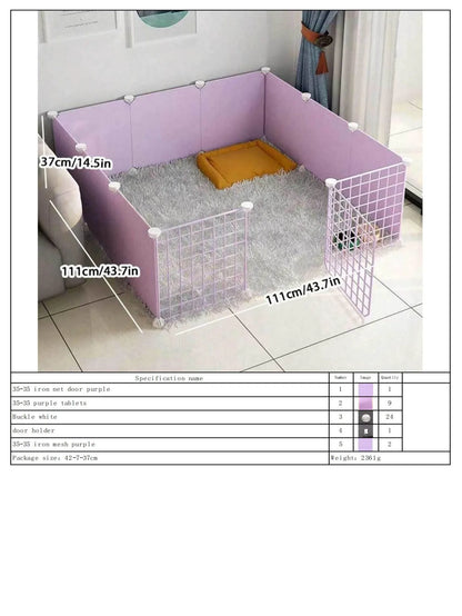 Dog Pet Fence Indoor Isolation Gate Dog Cage Small Dog Iron Guardrail Freely Combinable Cat and Dog Pet Fence