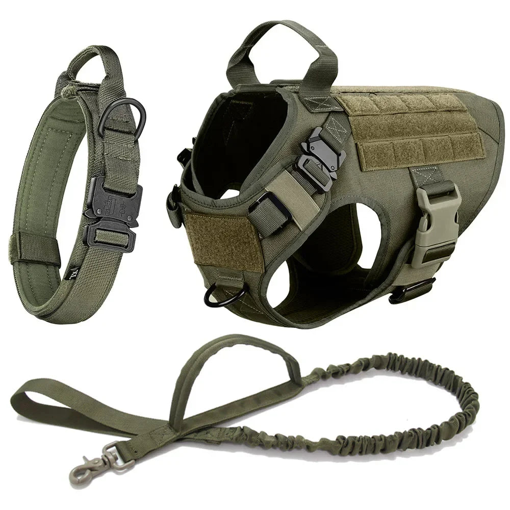 Tactical Vest Pet German Shepherd Golden Retriever Tactical Training Dog Harness and Leash Set For All Breeds Dogs