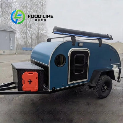 Family Camping Trailer Large Storage Space Foldable Utility Cart For Camping RV Trip Picnic Beach And Outdoor Campground Use
