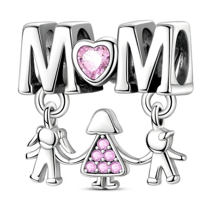 MULA Pink 925 Sterling Silver Charms Pendant Perfume Dreamcatcher Heart Love Beaded Fit Original Bracelet Women DIY Jewelry Gift