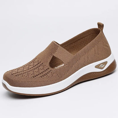 2025 Spring Women's Sports Shoes Mesh Fashionable Breathable Lightweight Non-slip Wear-resistant Casual Sports Shoes Flat Shoes