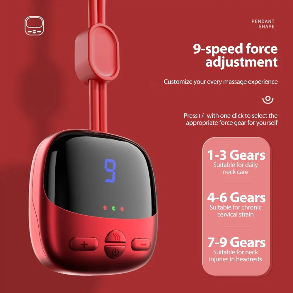 Smart Hanging Neck Massager EMS Muscle Massager Portable Hot Compress Neck and Cervical Spine Massager SPA Relaxation Treatment