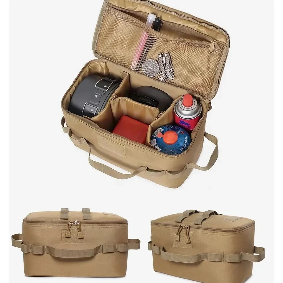 Camping Storage Bag Large Capacity Camping Storage Bag Outdoor Ground Nail Tool Organizer Picnic Cookware Utensils Carry Pouches