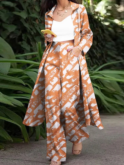 ZANZEA Fashion Autumn Long Sleeve Shirt 2PCS Women Suits Matching Sets Solid Loose Pant Sets Casual Wide Leg Trousers Oversized