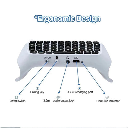 Wireless Bluetooth Keyboard For PS5 Playstation PS 5 Controller Gamepad Gaming Game Pad Accessories Control Command Gamer Kit