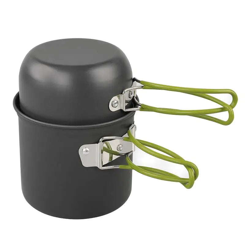 Ultralight Camping Pot Set: Camping Cookware Mess Kit (Outdoor Cooking Tableware) – For Hiking, Trekking, Picnic, Fishing, Mount